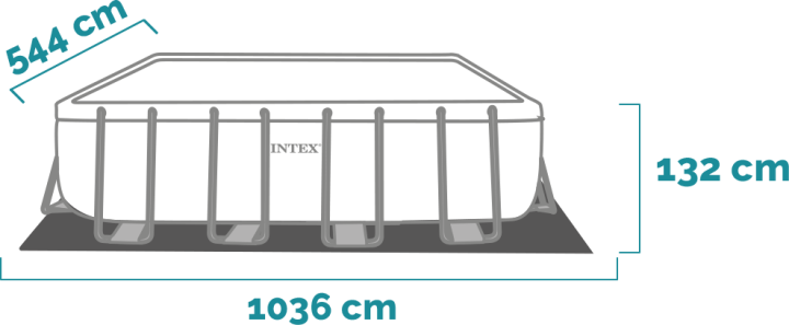 Rozměry Bazénový Set Ultra XTR Obdélníkový  975x488x132 cm