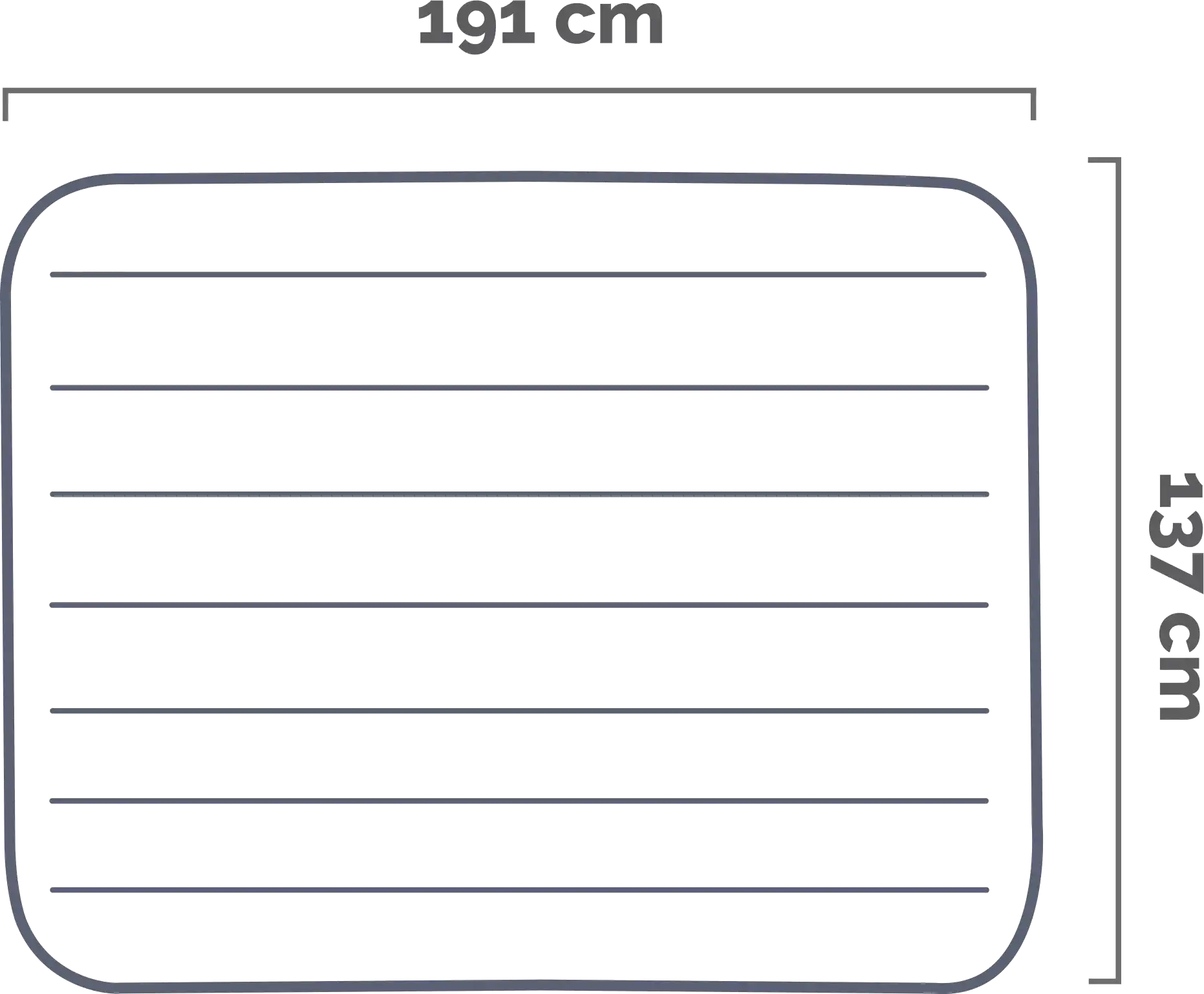 Rozměry Nafukovací postel Full Dura-Beam Single-high
