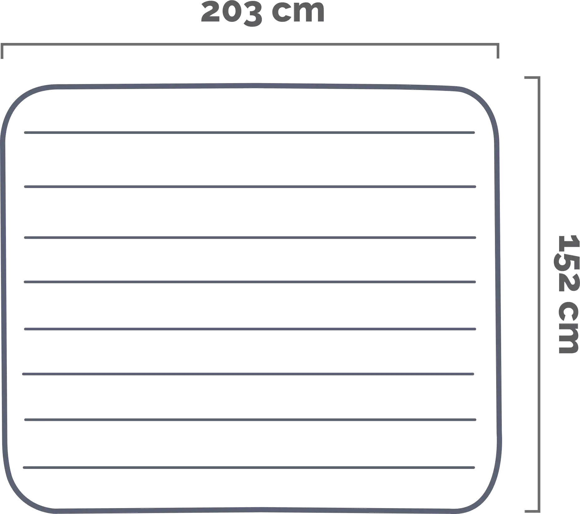 Matmenys ir forma Pripučiama lova Queen Dura-Beam Prestige Mid-Rise su USB integruota kojine pompa