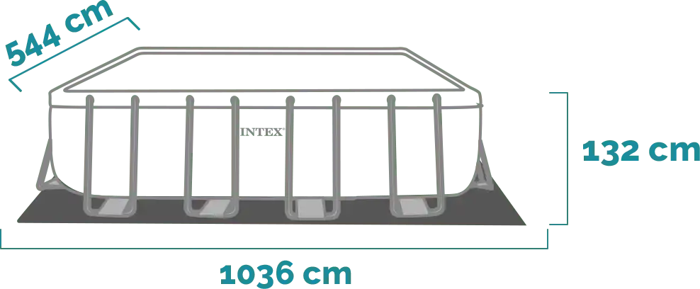 Rozměry Bazénový Set Ultra XTR Obdélníkový 975x488x132 cm