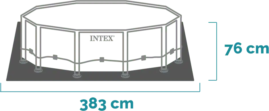 Dimensions and shape Metal Frame Pool 366x76 cm