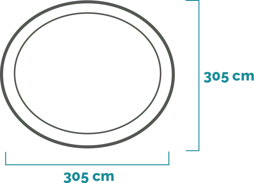 Matmenys ir forma Baseinas Easy Set su filtru 305x61 cm
