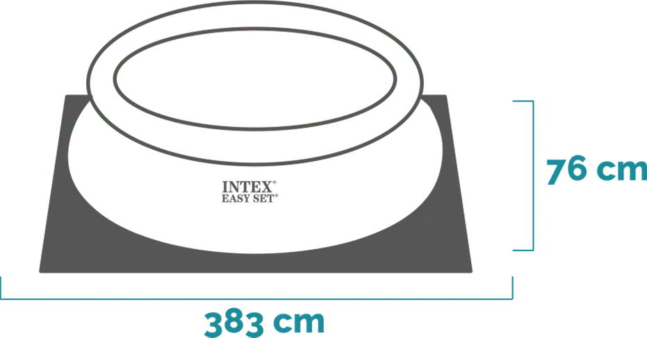 Matmenys ir forma Baseinas Easy Set su filtru 366x76 cm