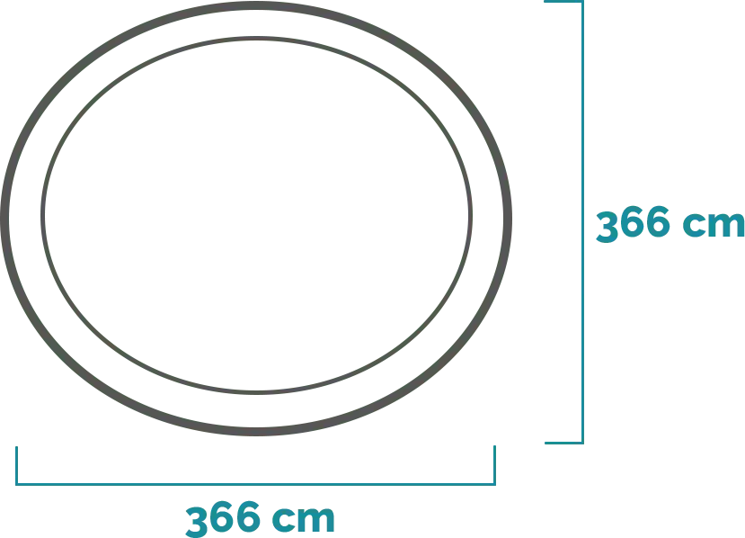 Matmenys ir forma Baseinas Easy Set su filtru 366x76 cm