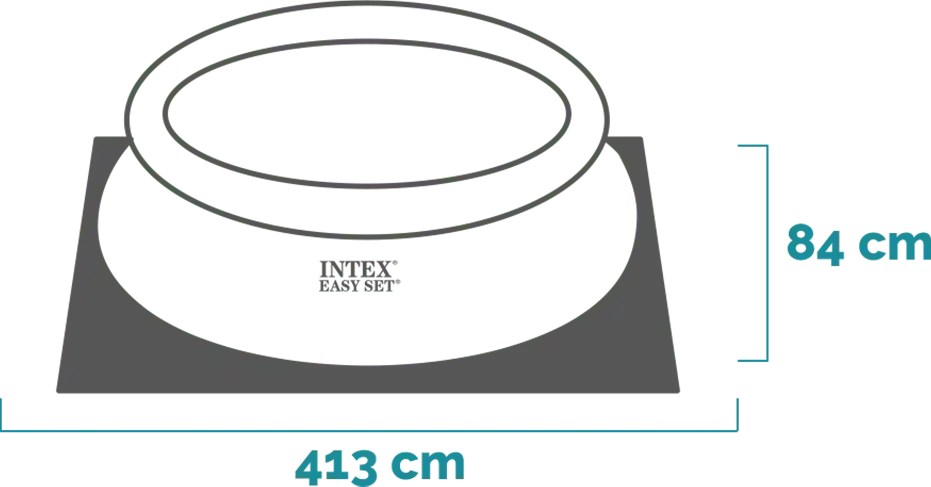 Matmenys ir forma Baseinas Easy Set su filtru 396x84 cm