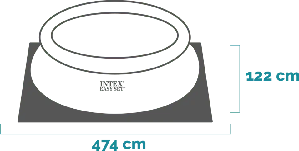 Dimensions and shape Easy Set Pool Set 457x122 cm