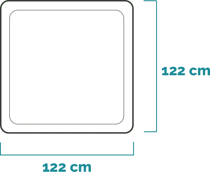 Matmenys ir forma Baseinas Mini Frame