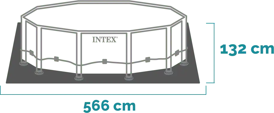 Διαστάσεις και σχήμα Σετ πισίνας Ultra XTR Frame 549x132 cm