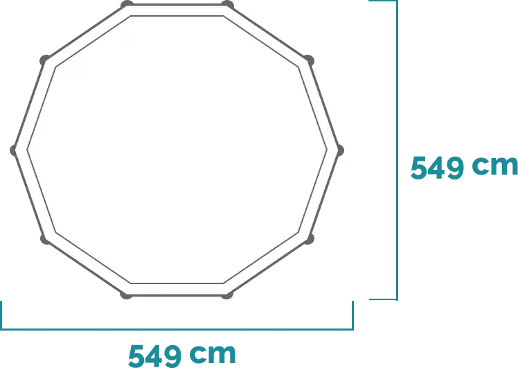 Dimenzije i oblik Ultra XTR Frame Bazen Set 549x132 cm