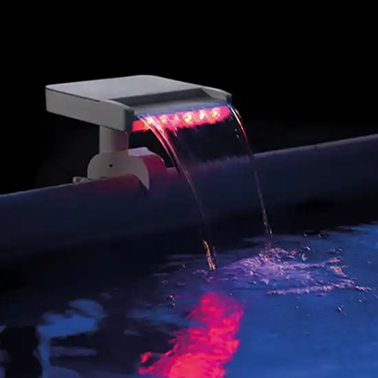 Multibarevný LED vodopád do bazénu