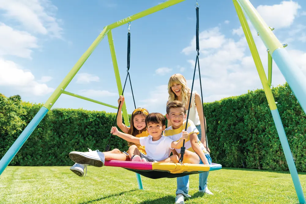 Colorful Saucer Swing One Feature Set