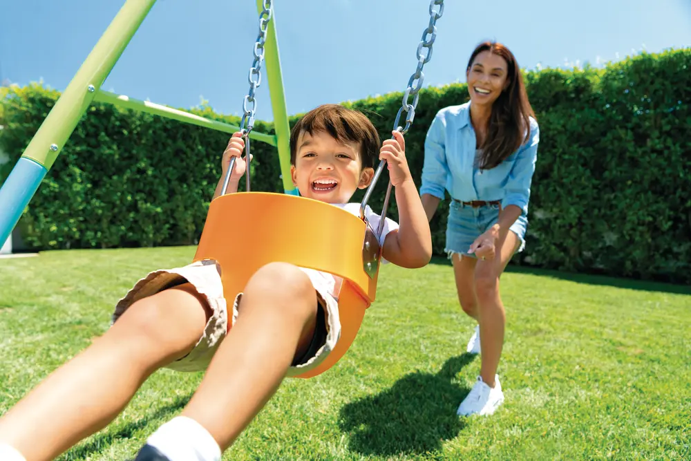 Colorful Two-in-one Swing Set