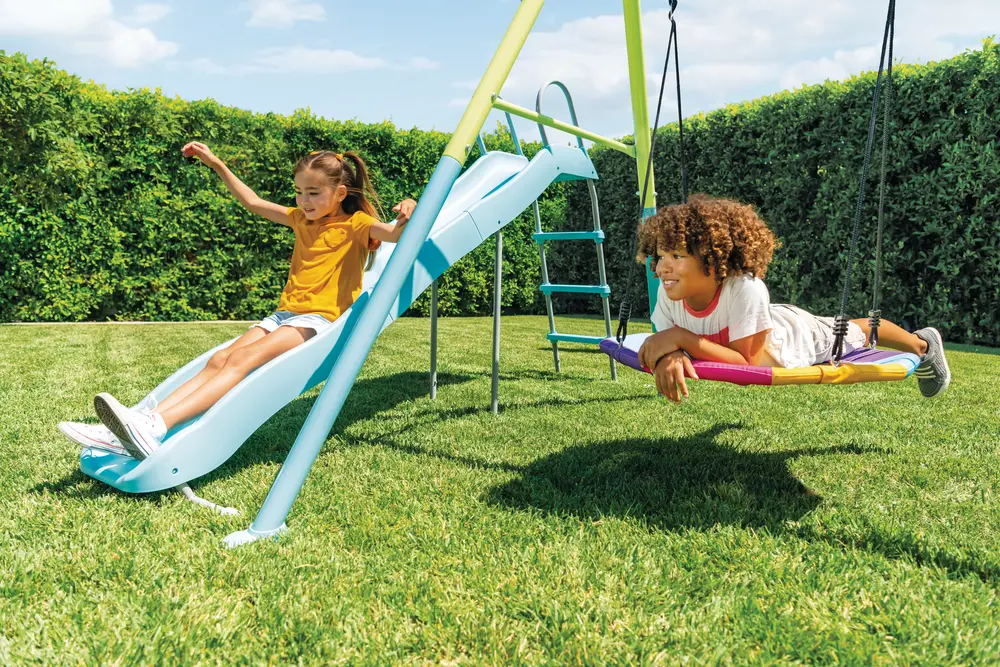 Colorful Saucer & Swing Deluxe Five Feature Set