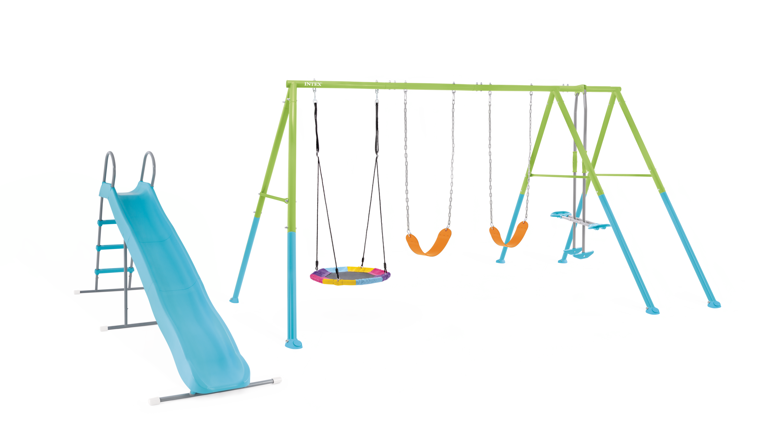 Colorful Saucer & Swing Deluxe Five Feature Set