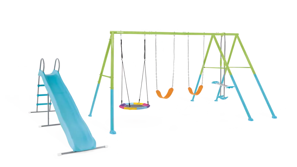 Colorful Saucer & Swing Deluxe Five Feature Set