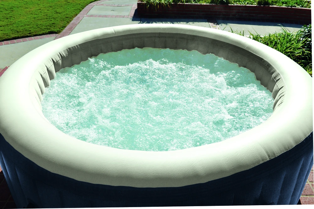 2-4 person Blue Round Bubble Massage Spa