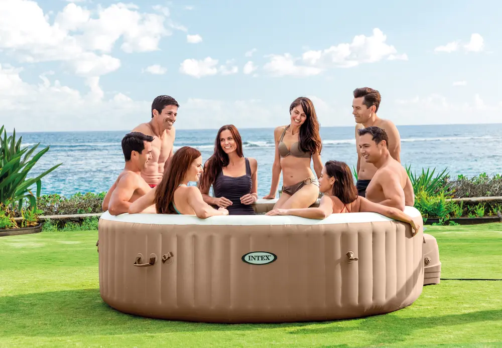 8-person Sahara Tan Round Bubble Spa