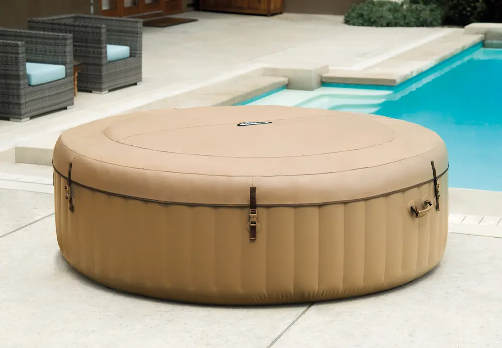8-person Sahara Tan Round Bubble Spa