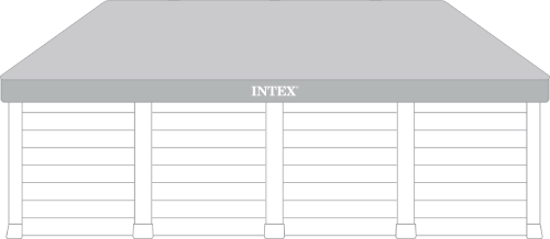 Graphite Gray Panel Obdélníková krycí plachta na bazén