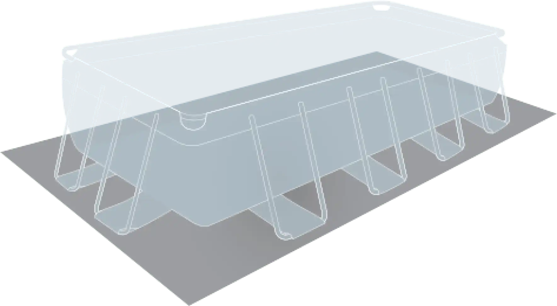 Prism Frame Obdélníková podložka pod bazén